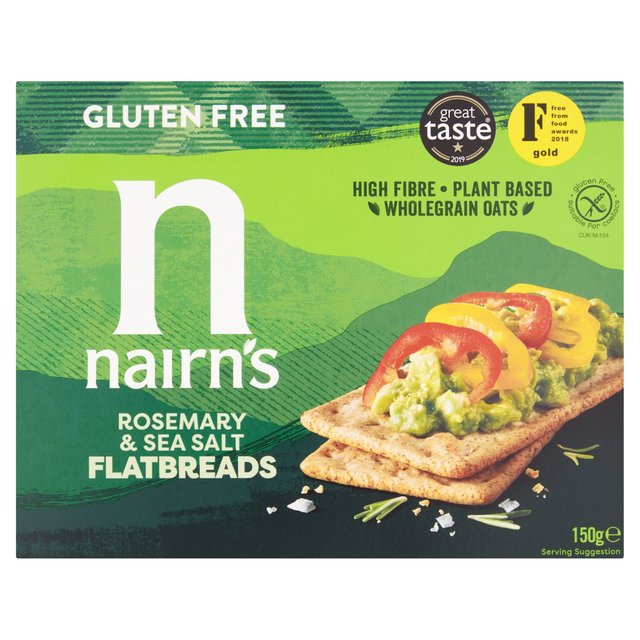 Nairns Gluten Free Flatbreads Rosemary & Sea Salt 150g