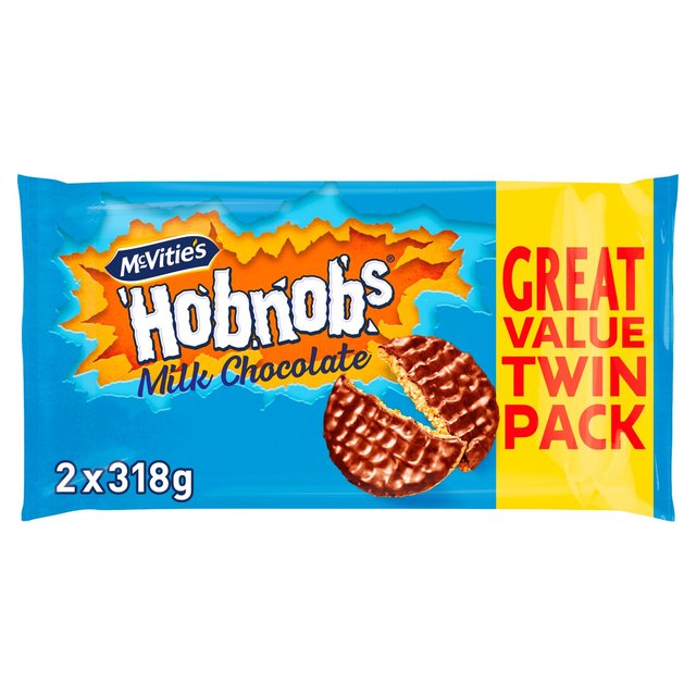 McVitie's Hobnobs Milk Chocolate Biscuits Twin Pack 2 x 318g