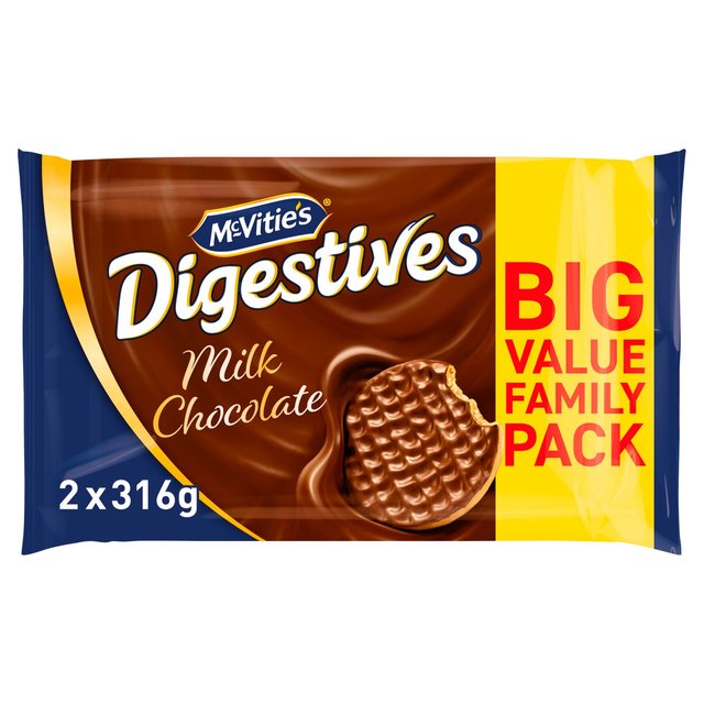 McVitie's Digestives Milk Chocolate Biscuits Twin Pack 2 x 316g