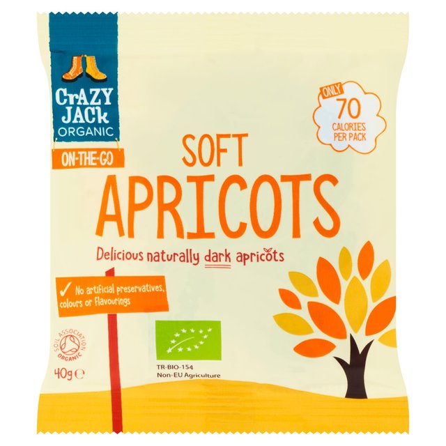 Crazy Jack Organic Apricots Snack Pack Ready To Eat 40g