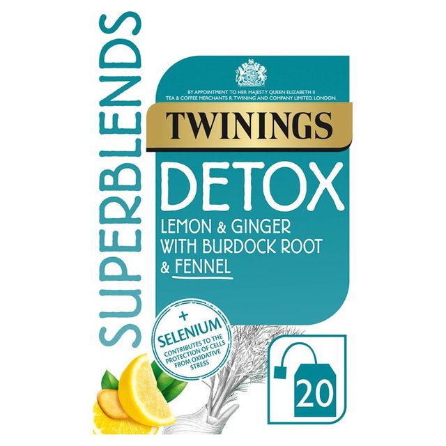 Twinings Superblends Detox with Lemon, Ginger & Fennel 20 per pack