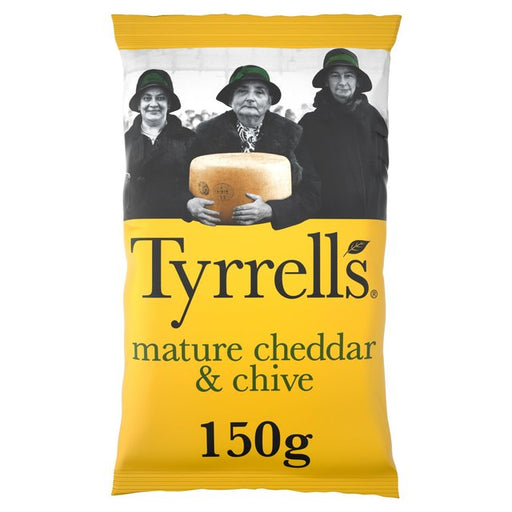 Tyrrells Mature Cheddar & Chive Sharing Crisps 150g