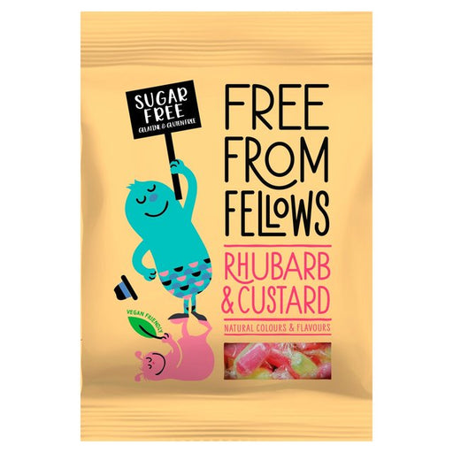 Free From Fellows Vegan Sugar Free Rhubarb & Custard 70g