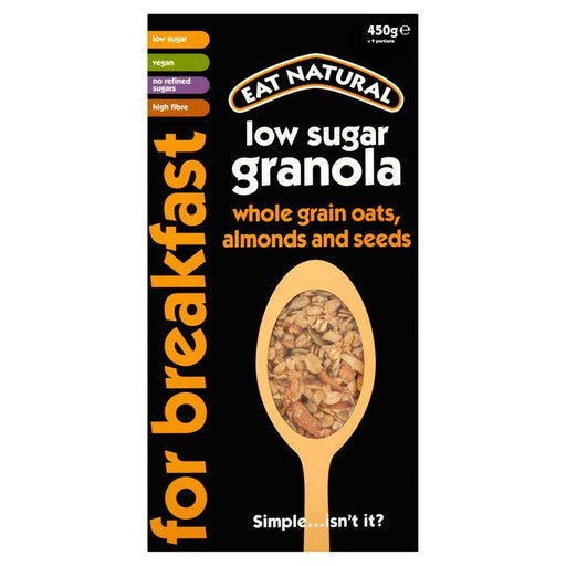 Eat Natural Low Sugar Granola Wholegrain Oats, Almonds & Seeds 450g