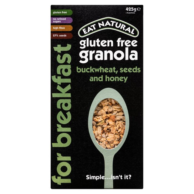 Eat Natural Gluten Free Granola Buckwheat Seeds & Honey 425g