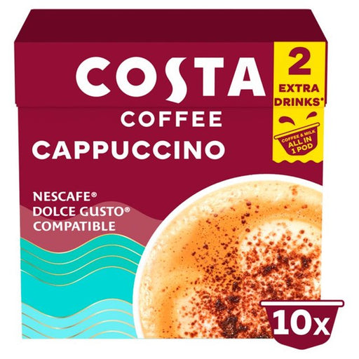 Costa Coffee NESCAFE Dolce Gusto Compatible Signature Blend Cappuccino Pods 10 per pack