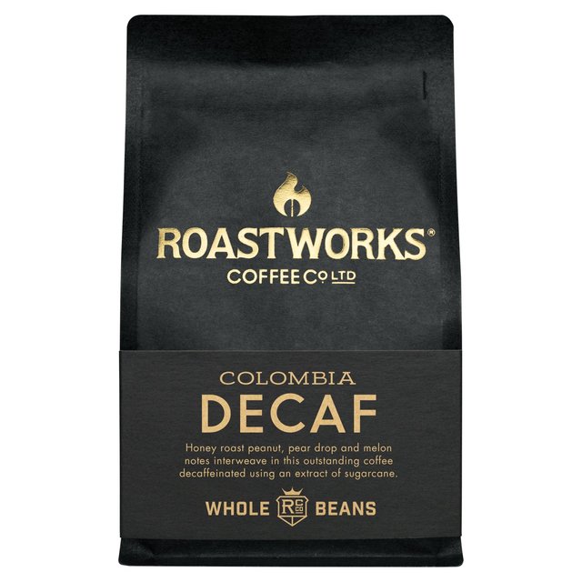 Roastworks Decaf Colombia Whole Bean Coffee 200g