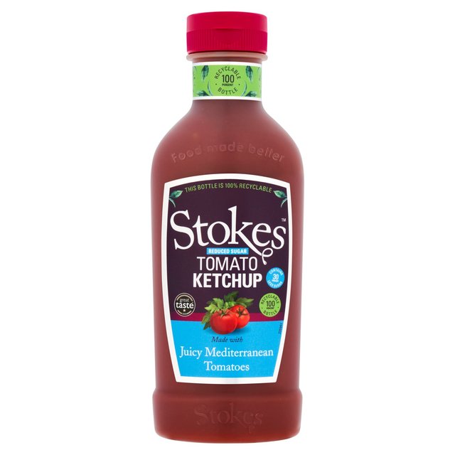 Stokes Reduced Sugar Tomato Ketchup Squeezy 475g