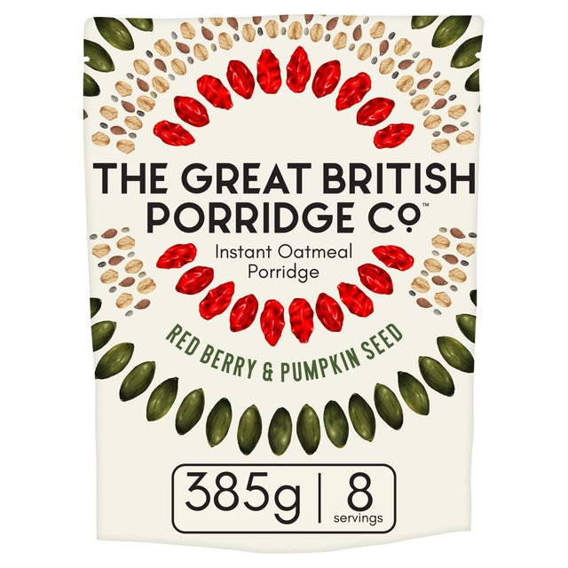 The Great British Porridge Co Red Berry & Pumpkin Seed Instant Porridge 385g