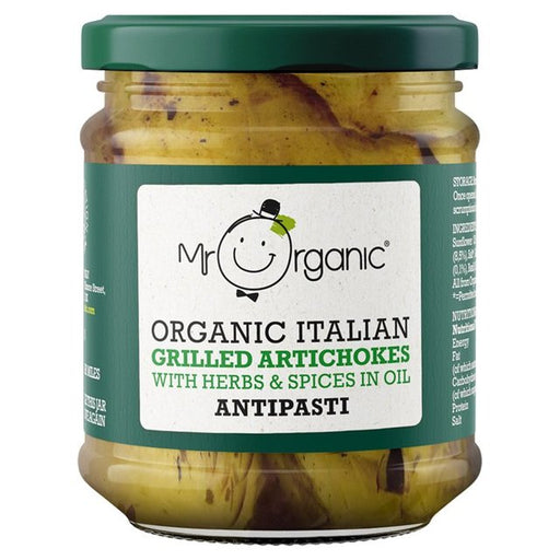 Mr Organic Grilled Artichoke Hearts Antipasti 190g