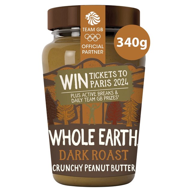 Whole Earth Dark Roasted Peanut Butter 340g