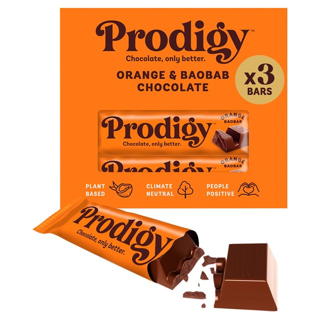 Prodigy Chunky Orange Chocolate Bar Multipack 3 x 35g