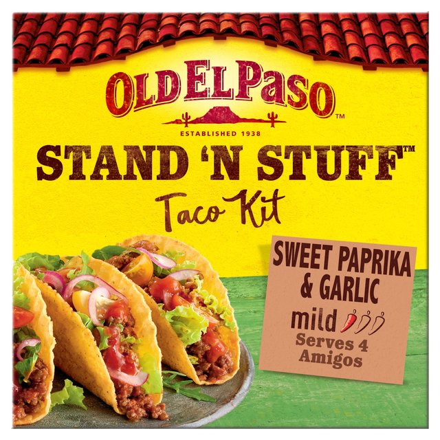 Old El Paso Mexican Stand 'N' Stuff Sweet Paprika & Garlic Taco Kit 312g