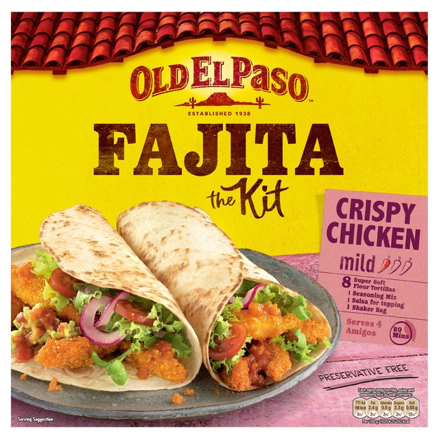 Old El Paso Mexican Oven Baked Crispy Chicken Fajita Kit 555g