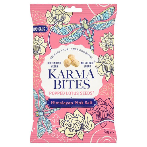 Karma Bites Popped Lotus Seeds Himalayan Pink Salt 25g