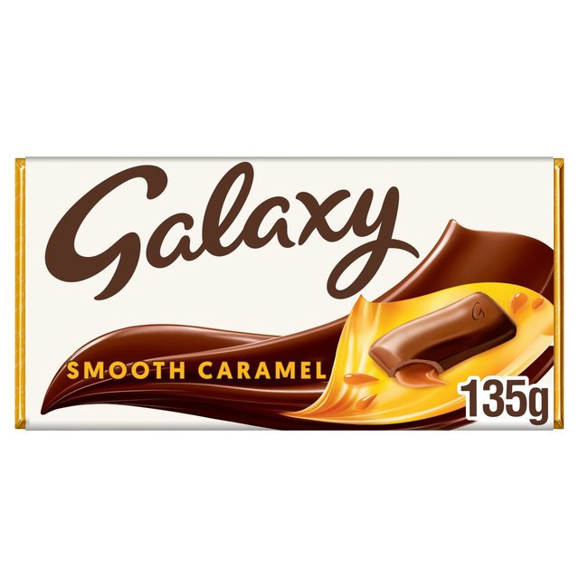 Galaxy Smooth Caramel & Milk Chocolate Block Bar Vegetarian 135g