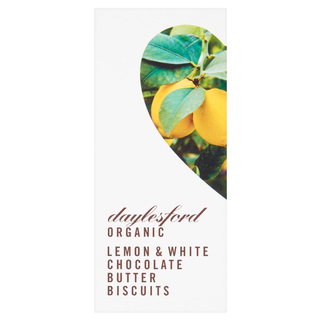 Daylesford Organic White Chocolate Dipped Lemon Biscuits 150g