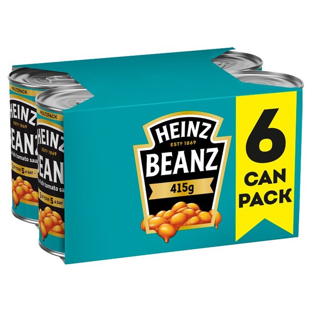 Heinz Tinned Baked Beans in Tomato Sauce 6 x 415g