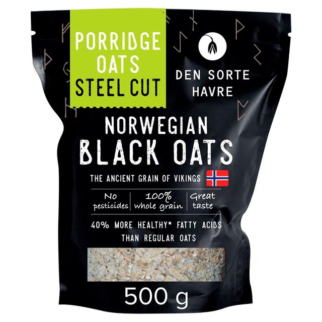 Den Sorte Havre Ancient Grain Black Oat Steel Cut Porridge Oats 500g