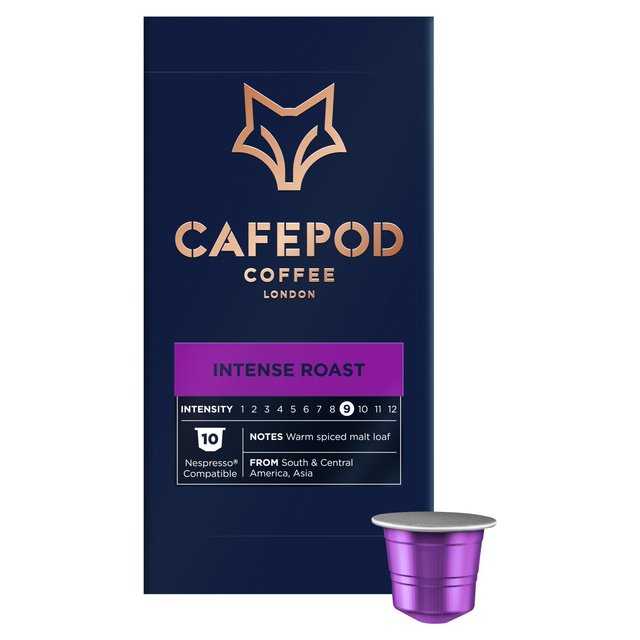 CafePod Intense Roast Nespresso Compatible Aluminium Coffee Pods 10 per pack