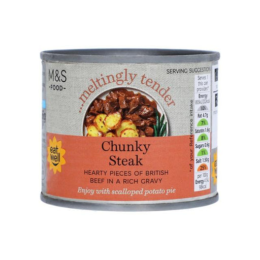 M&S Chunky Steak Pieces in Gravy 206g