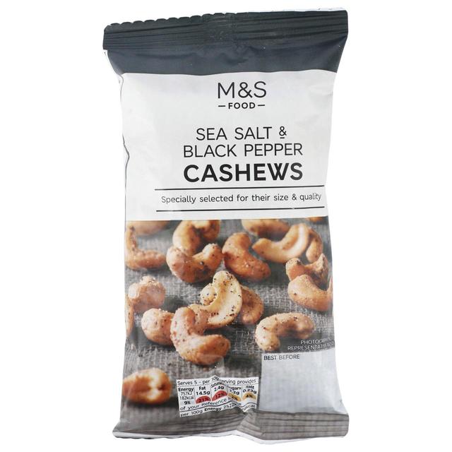 M&S Sea Salt & Black Pepper Cashews 150g