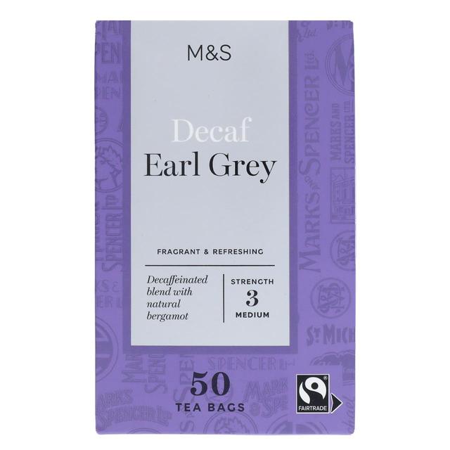 M&S Fairtrade Decaffeinated Earl Grey Tea Bags 50 per pack