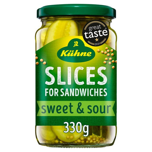 Kuhne Gherkin Sandwich Slices 330g