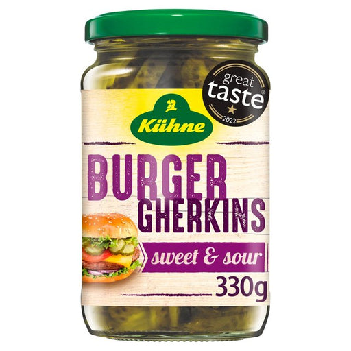 Kuhne Burger Crinkle Cut Gherkins 330g