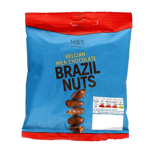 M&S Belgian Milk Chocolate Brazil Nuts 85g