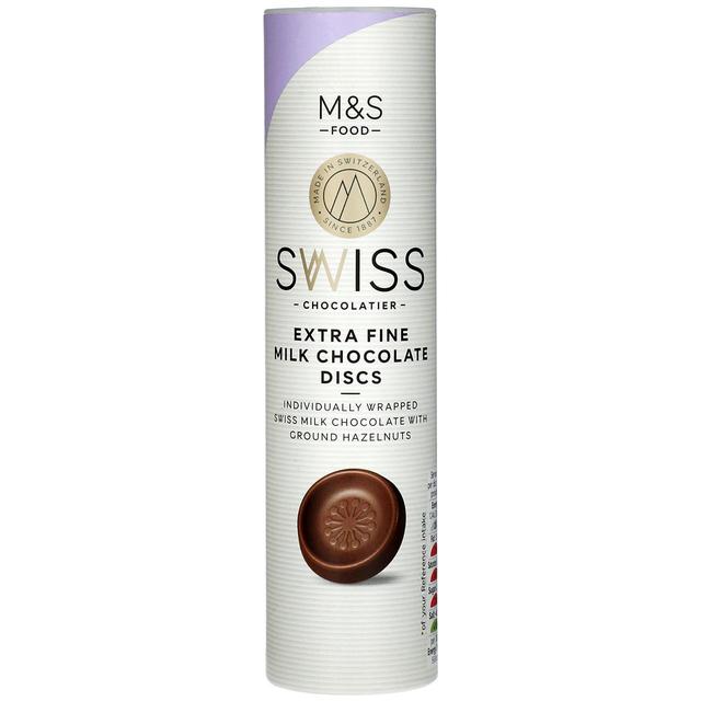 M&S Swiss Extra Fine Milk Chocolate Discs 115g