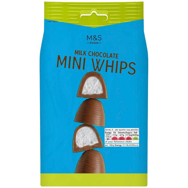 M&S Milk Chocolate Mini Whips 120g