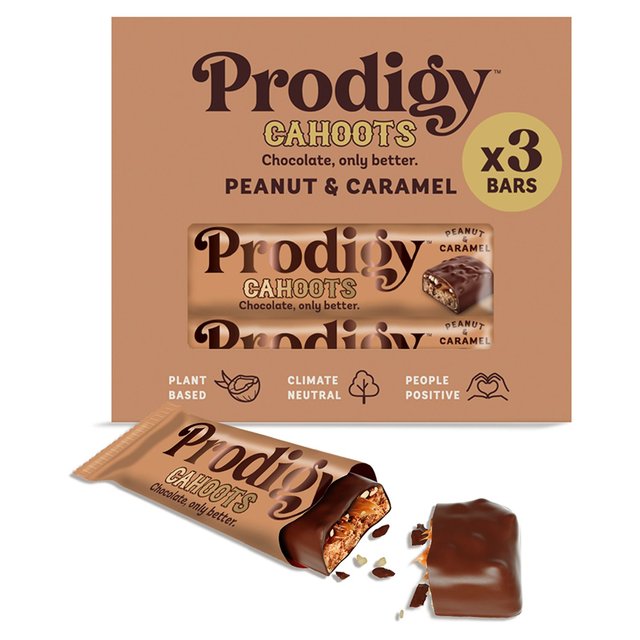 Prodigy Peanut & Caramel Cahoots Chocolate Bar Multipack 3 x 45g