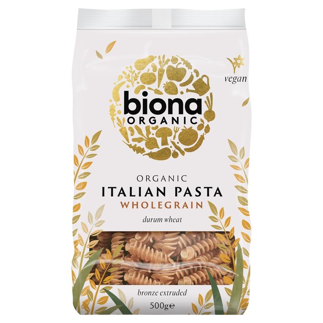 Biona Organic Whole Wheat Fusilli Pasta 500g