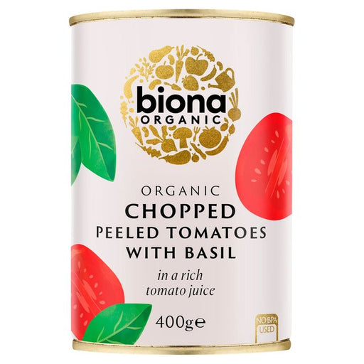 Biona Organic Chopped Tomatoes with Fresh Basil 400g