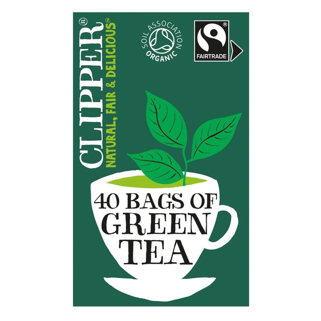 Clipper Organic & Fairtrade Green Tea 40 per pack