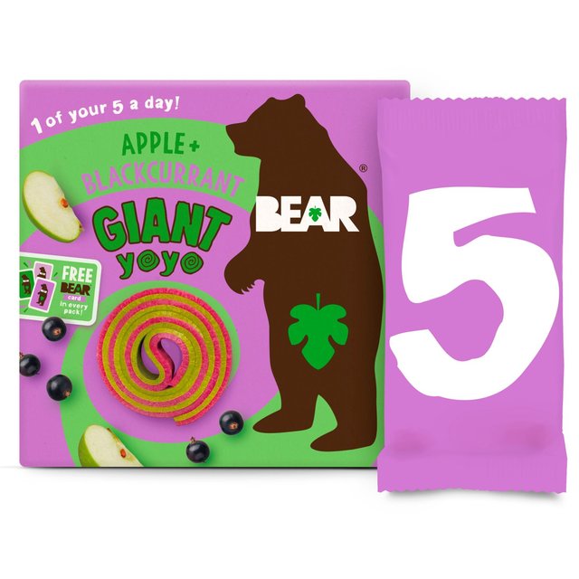 BEAR GIANT Fruit Yoyos Apple & Blackcurrant Multipack 5 x 20g