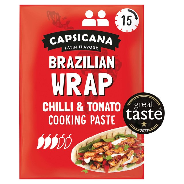 Capsicana Brazilian Chilli & Tomato Fajita Cooking Paste Serves 2 Medium 60g