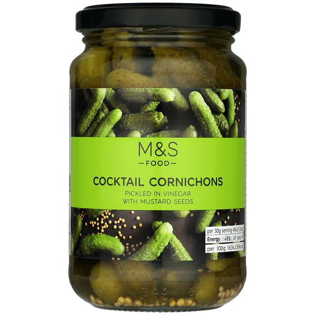 M&S Cocktail Cornichons Pickled in Vinegar 340g