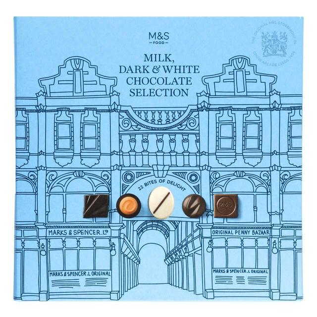 M&S Milk, Dark & White Chocolate Selection Box 300g