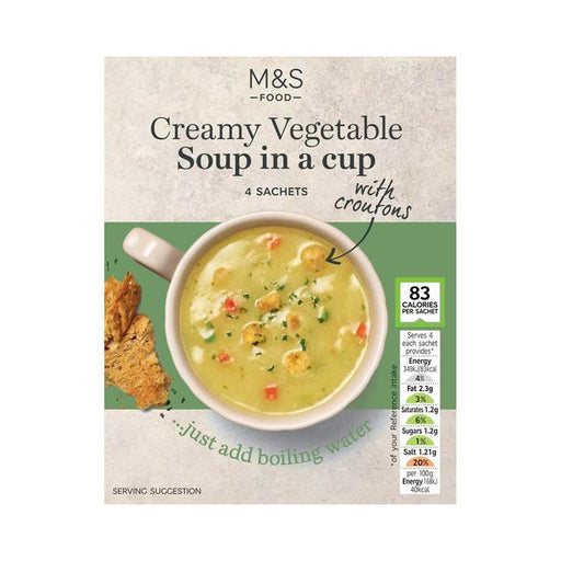 M&S Creamy Vegetable Cup Soup 4 x 22g