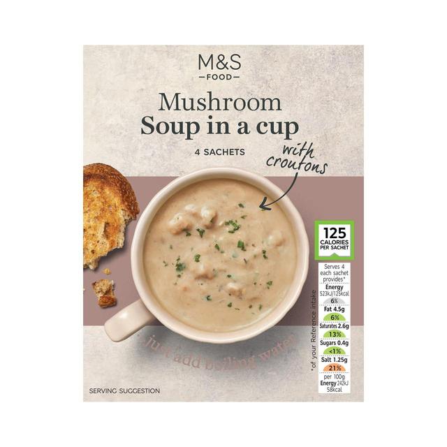 M&S Creamy Mushroom Cup Soup 4 x 22g