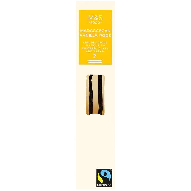 M&S Fairtrade Madagascan Vanilla Pods 2 per pack