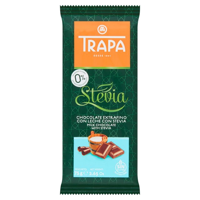 Trapa Milk Chocolate with Stevia 75g