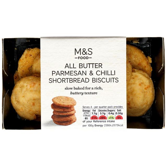 M&S Collection All Butter Parmigiano Reggiano & Chilli Biscuits 80g