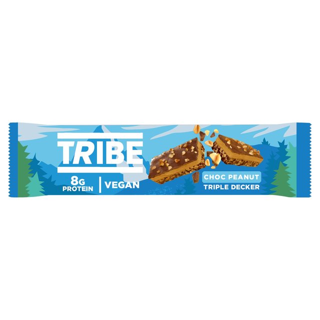 TRIBE Triple Decker Choc Peanut Butter Bar 40g