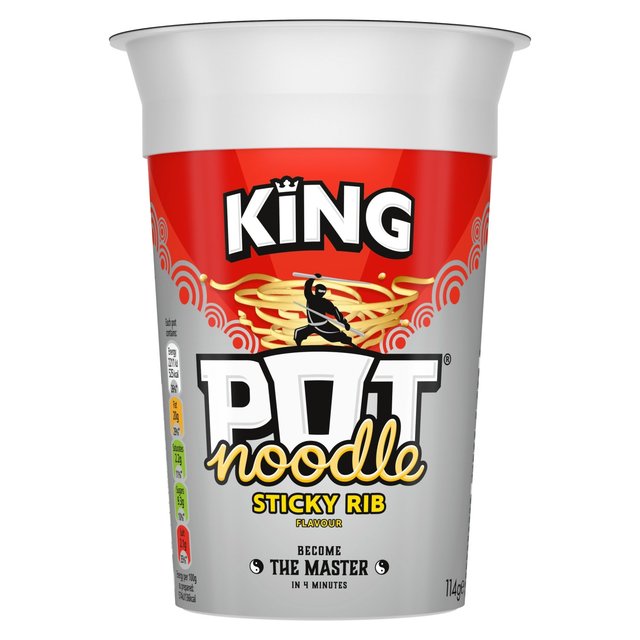 King Pot Noodle Sticky Rib 114g