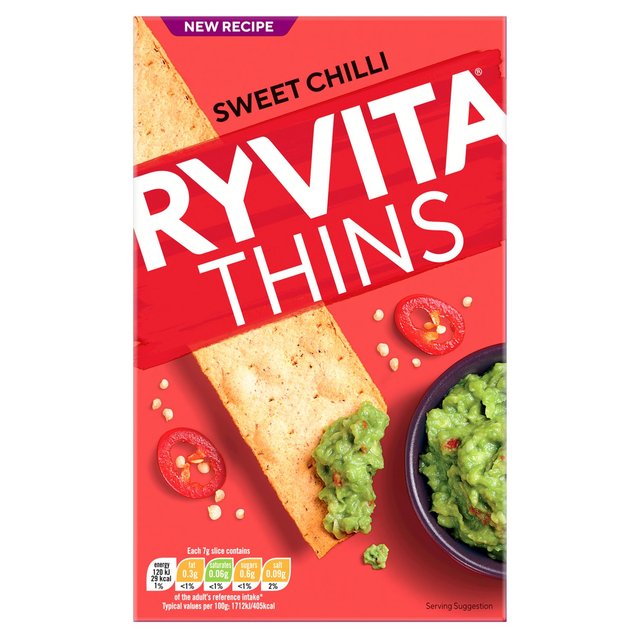 Ryvita Thins Sweet Chilli Flatbread Crackers 125g