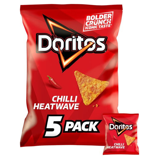 Doritos Chilli Heatwave Tortilla Chips Multipack Crisps 5 per pack