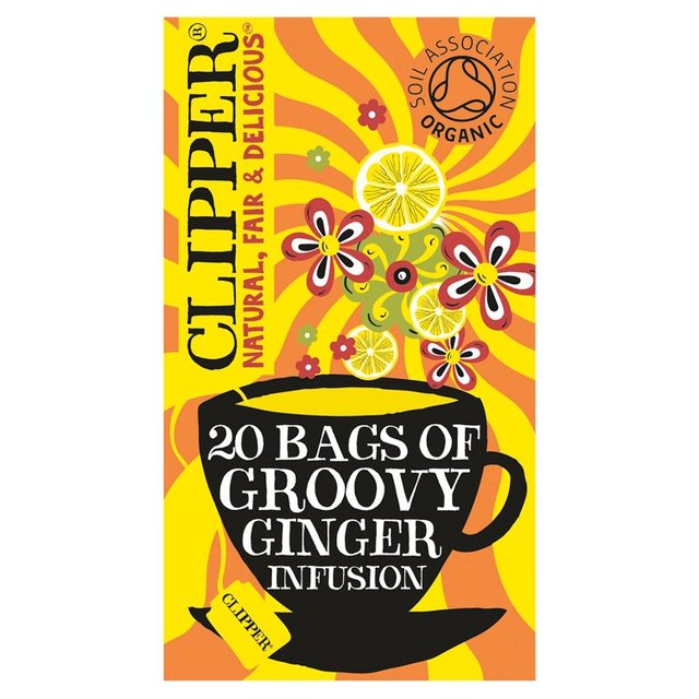 Clipper Groovy Ginger, Hemp, Lemongrass & Ginger Organic Infusion 20 per pack